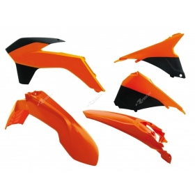 RACETECH Plastikų komplektas KTM EXC/ EXC-F 125/500cc 14-16 Oranžinė/ Juoda