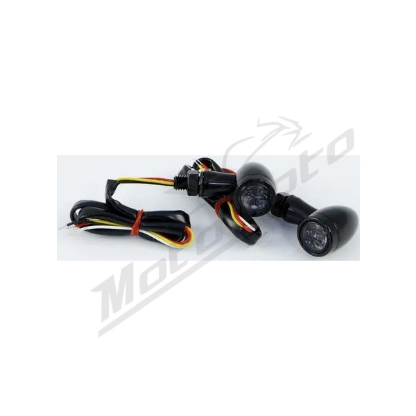PARTS UNLIMITED LED Universal Turn Signals Black 2pcs