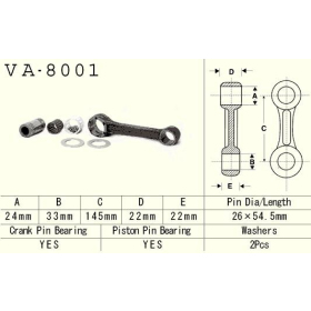VESRAH Connecting rod Kawasaki KX 500 85-04