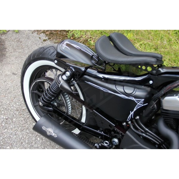 CULT WERK Galinis sparnas juodas Old School Harley Davidson XL 883-1200cc 2004-2022