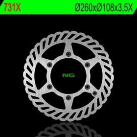 NG BRAKES 731X priekinis fiksuotas stabdžių diskas GAS GAS EC / FSE / MC / PAMPERA 125-450 98-20