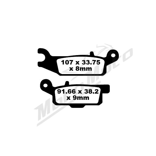 EBC TT Sport Carbon Fusion Brake Pads YAMAHA YFM 550-700 07-25