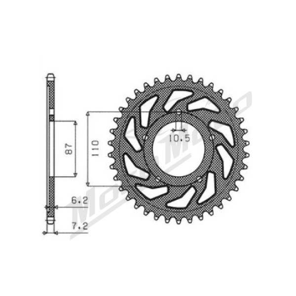 SUNSTAR SPROCKETS Steel Rear Sprocket Suzuki GSF / GSX / GSX-R / SV 400-650 87-16
