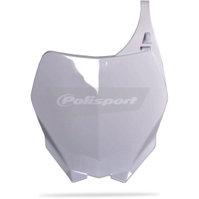 POLISPORT priekinis numerio plastikas Yamaha YZ 125/250cc 06-14 Balta