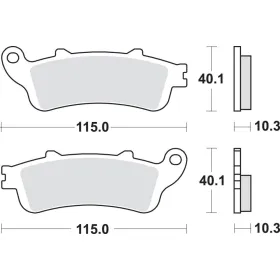 SBS LS Street Excel 880LS Sintered Rear Brake Pads Honda GL 1800cc 01-17