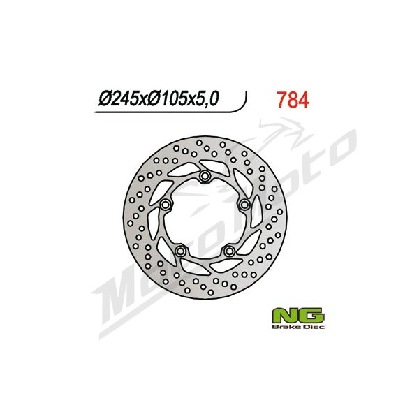 NG BRAKES Galinis fiksuotas stabdžių diskas 245mm Yamaha FZ6 / FZ1 / MT 600-1000cc 04-14