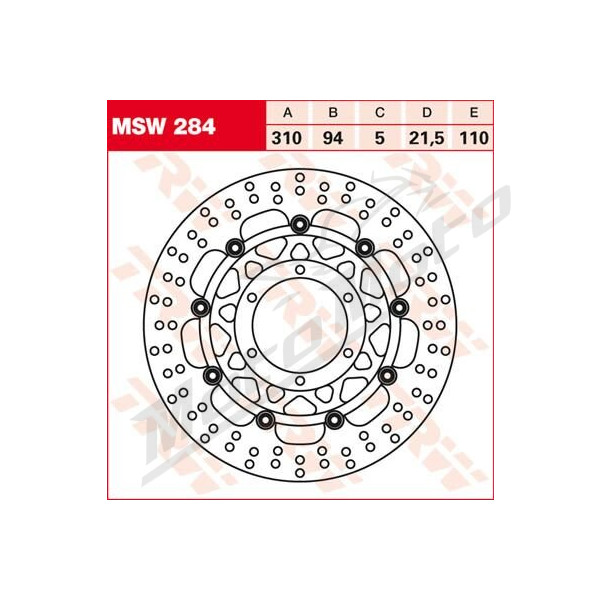 TRW Round Floating Brake Rotor Honda CTX / ST 1300cc 02-16