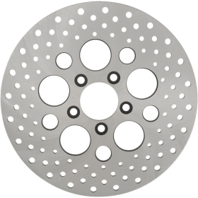 DRAG SPECIALTIES Stainless Steel Drilled Brake Rotor Harley Davidson FLD / FLHC / FLHCS / FLHR / FLHRC 883-1800cc 00-17
