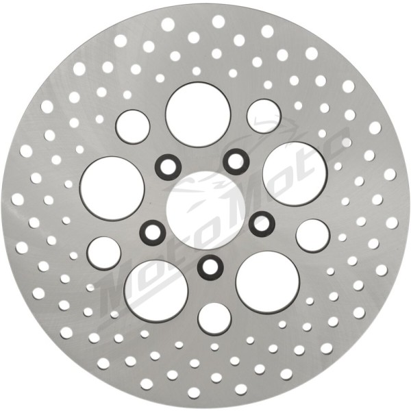 DRAG SPECIALTIES Stainless Steel Drilled Brake Rotor Harley Davidson FLD / FLHC / FLHCS / FLHR / FLHRC 883-1800cc 00-17