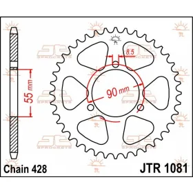 JT SPROCKETS Rear Sprocket Steel 428 Rieju RS2 125 06-09