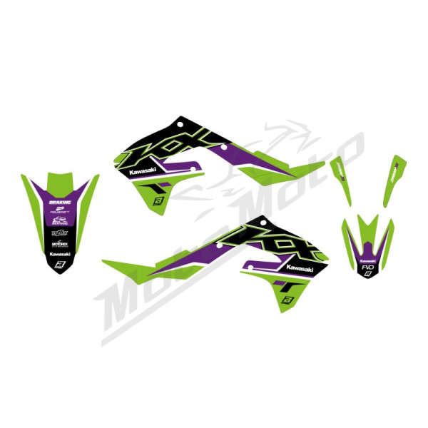 Blackbird Racing Grafikos Liodukų rinkinys „Dream 5“ Kawasaki KX 250-450cc 19-24