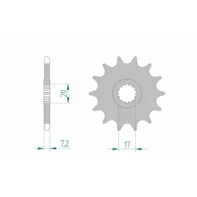 AFAM Steel Standard Front Sprocket 73202 - 520 KTM 125 LC2 1997-1999