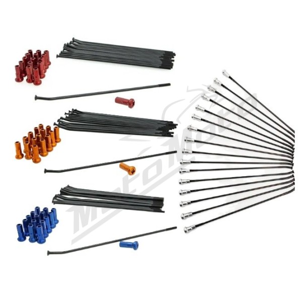 KITE Priekinių ratų stipinų rinkinys juodi 19" 16vnt.