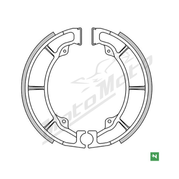 Newfren rear brake shoes Kawasaki EL / ER-5 / KLF / Z / ZR 220-550cc 79-07