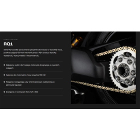 Tsubaki 525 RQ1 118 Professional Road X-Ring Chain Gold/Black
