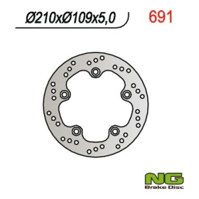 NG BRAKES Rear Fixed Brake Disc 210mm Kawasaki / Suzuki 250-400cc 98-03