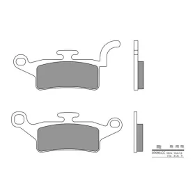 BREMBO Scooter Carbon Ceramic Brake pads ​​​​​​​YAMAHA BW'S / XENTER 125-150cc 2010-2017
