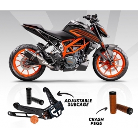 Keleivio pakojai / rėmo slideriai + papildoma rėmo slideriai BAGOROS KTM DUKE 125-390cc 2017-2023