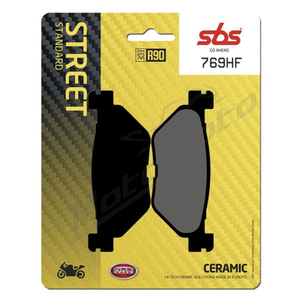 SBS HF Street 769HF Ceramic Organic Brake Pads Yamaha / Hyosung 650-1900cc 01-21