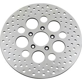 DRAG SPECIALTIES Polished Stainless Steel Drilled Brake Rotor Harley Davidson FLHR / FLHRCI / FLHRI 883-1690cc 99-14