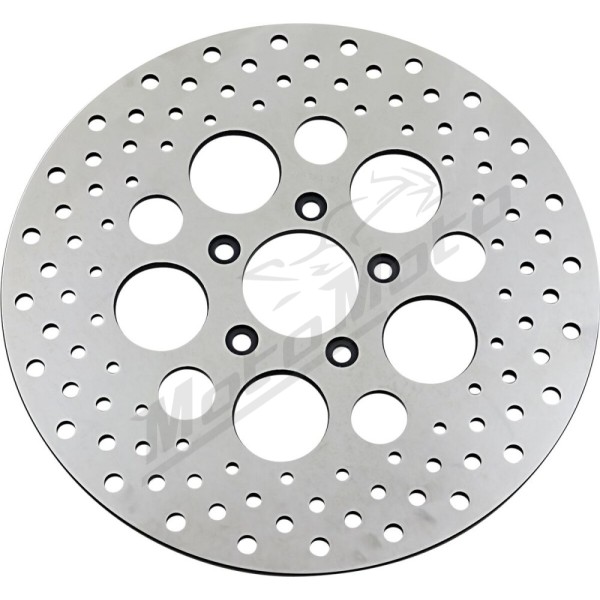 DRAG SPECIALTIES Polished Stainless Steel Drilled Brake Rotor Harley Davidson FLHR / FLHRCI / FLHRI 883-1690cc 99-14