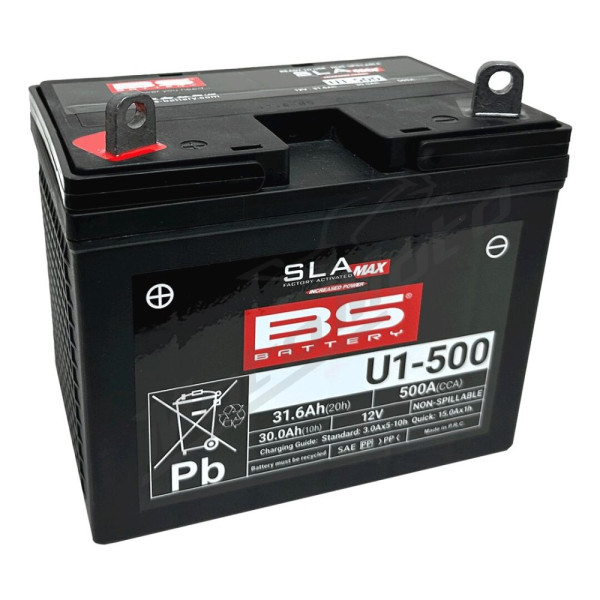 BS BATTERY SLA MAX Factory- Activated AGM Maintenance-Free Battery U1-500 12V 30Ah