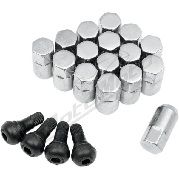 MOOSE OFFROAD FOUR WHEEL Replacement ATV/UTV Wheel Lug Nuts with Valve Stems Polaris / Yamaha 335-1000 96-25