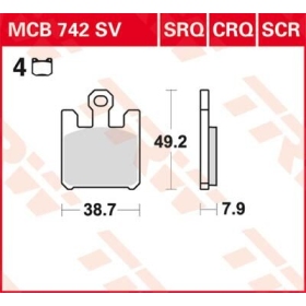 TRW SV Series Sindered Brake Pads Kawasaki / Suzuki 600-1600cc 03-08