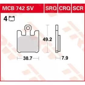 TRW SV Series Sindered Brake Pads Kawasaki / Suzuki 600-1600cc 03-08