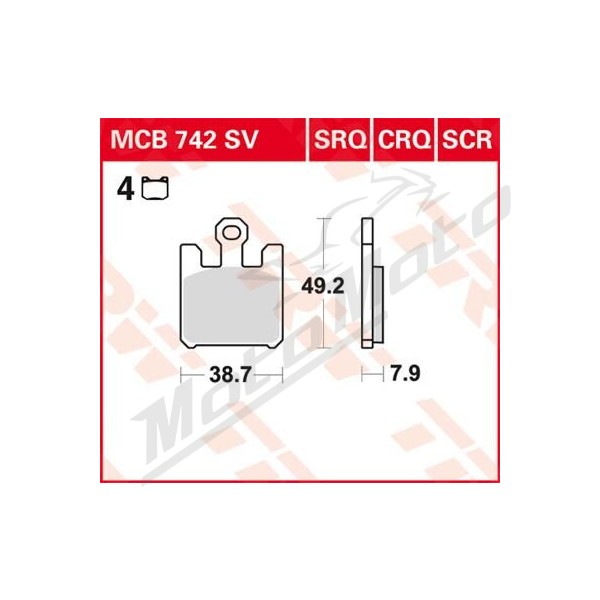 TRW SV Series Sindered Brake Pads Kawasaki / Suzuki 600-1600cc 03-08