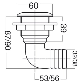 Osculati alkūnė 1" 1/2x38