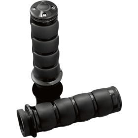 KURYAKYN ISO Black Grips Ø25.4mm Harley Davidson XL 883/1200 18-22