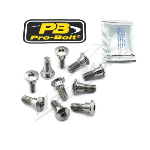 PRO BOLT Titano stabdžių rotoriaus tvirtinimo varžtų rinkinys Suzuki AN / DL / GSF / GSR 600-1300cc 02-24
