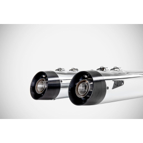 ZARD 4.33 Inches Slash-Cut Slip-Ons Mufflers Harley Davidson FLHR / FLHT / FLHX / FLTRX 1450-1800cc 06-16