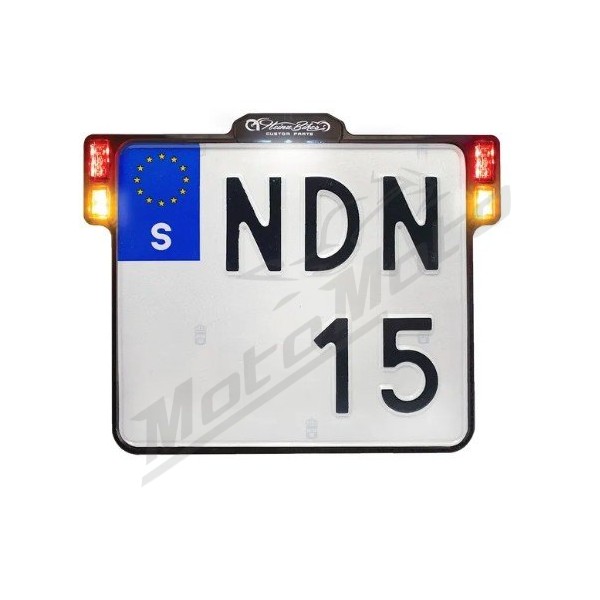 HEINZ BIKES Universal License Plate Holder With Lights