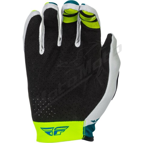 FLY RACING Lite Gloves - Grey/Lime/Teal