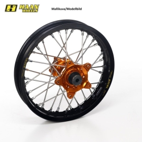 Haan wheel SX/SXF/EXC 17-3,50 BLACK RIM/ORANGE HUB