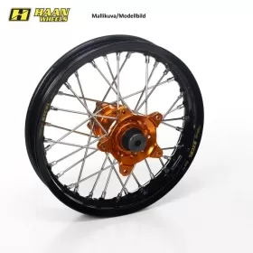 Haan wheel SX/SXF/EXC 17-3,50 BLACK RIM/ORANGE HUB