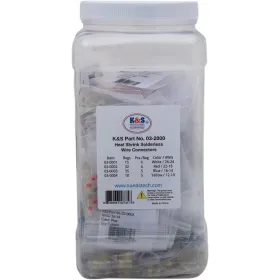 K&S TECHNOLOGIES Heat-Shrink Solderless Wire Connector Kit/Refill 100 pcs.