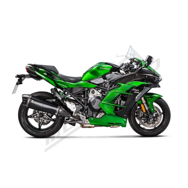 AKRAPOVIC Slip-On Line Muffler Titanium / Carbon Fiber Kawasaki H2 1000SX 18-20
