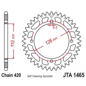 Rear sprocket ALU JTA1465