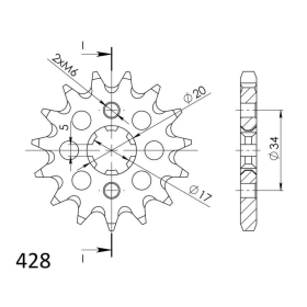 Supersprox Front sprocket 1264.17