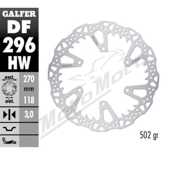 GALFER Shark Front brake disc Yamaha YZ / WR 125-450 17-24