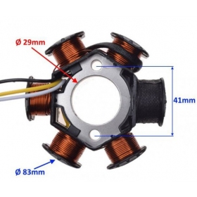 STATOR-GENERATOR 6 COILS FOR PEUGEOT LUDIX