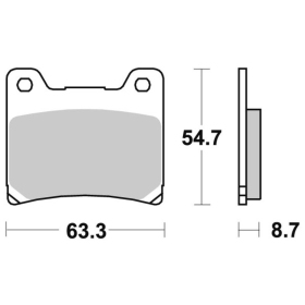Sbs stabdžių trinkelės 555LS Sintered YAMAHA