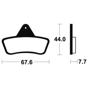 TECNIUM MX/ATV Sintered Metal Brake pads - MOA258 Arctic Cat 375-500cc 97-08