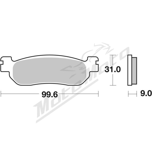SBS MS Scooter Maxi 155MS Sintered Brake Pads Yamaha YP 125-250cc 99-16