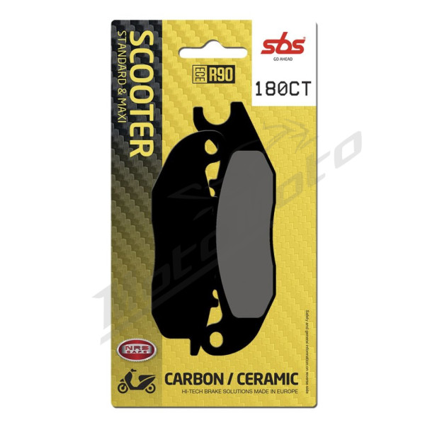 SBS "CT Scooter Carbon Tech" 180CT organinės stabdžių trinkelės Honda / Malaguti / Rieju 50-125cc 06-23