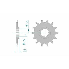 AFAM Steel Standard Front Sprocket 73303 - 520 13-17 teeth KTM / HUSQVARNA / GAS GAS / CF MOTO 350-990cc 88-25