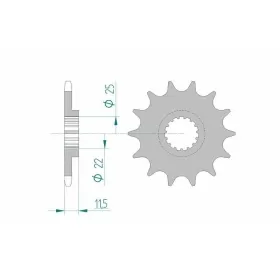 AFAM plieninė standartinė priekinė žvaigždutė 73303 - 520 13-17 dantukų KTM / HUSQVARNA / GAS GAS / CF MOTO 350-990cc 88-25